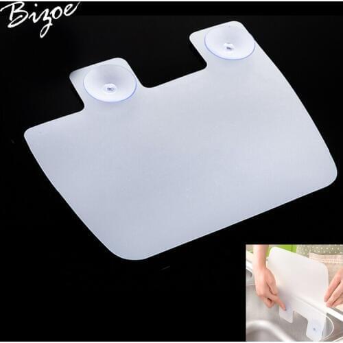 2pcs kitchen prateleira wall shelf sucker splash water baffle pool board kitchen rack bathroom accessories sink shelf