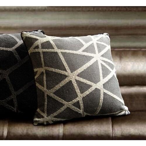 DUNXDECO Cushion Cover Decorative Pillow Case Modern Luxury Simple Gray Geometric Jacquard High Quality Sofa Bedding Coussin