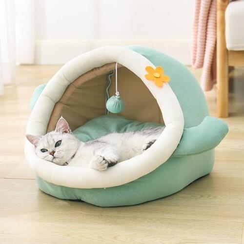 New Deep sleep comfort in winter cat bed little mat basket for cats house products pets tent cozy cave small dogs beds Indoor