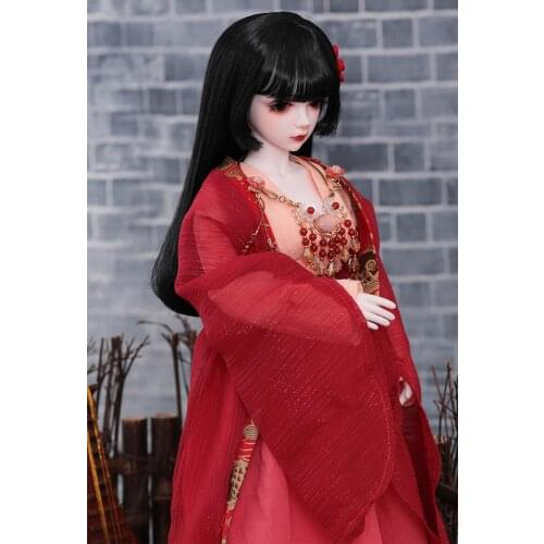 New Arrival 1/4 Chinese Ancient Red Dress BJD Doll Dress Girl Toy Accessories