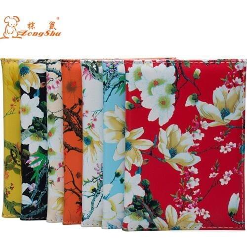 Red Plum blossom Travel Passport Holder Cover PU Leather ID Card Travel Ticket Pouch Packages Passport Covers Bag Case