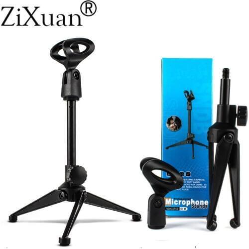 Professional Desktop Microphone Stands Universal Adjustable Elevatable Microphone Holder Mic Tripod Stand Bracket