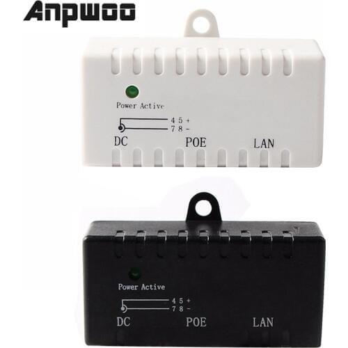 Poe Splitter Poe Injector Rj45 Dc 5.5Mm x 2.1Mm Input Passive Adapter Connector For Ip Network Camera
