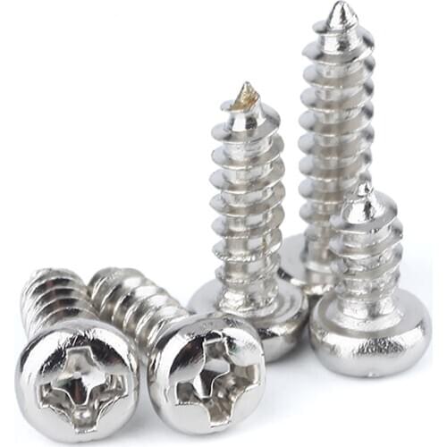 M1.4 M1.5 M1.7 M1.8 pan head self-tapping electronic screw nickel plated micro cross recess metal plus hard small screw PA screw