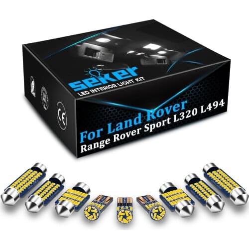 Seker Canbus Auto Interior LED Lights For Land Rover Range Rover Sport L320 L494 2005-2020 For Dome Lights Trunk Lamp LED Bulb