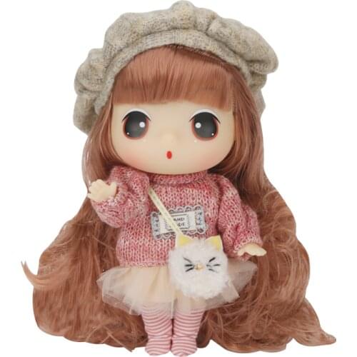 Dongji woolen hat soft girl 18 cm girl dongji doll dress up sweater doll