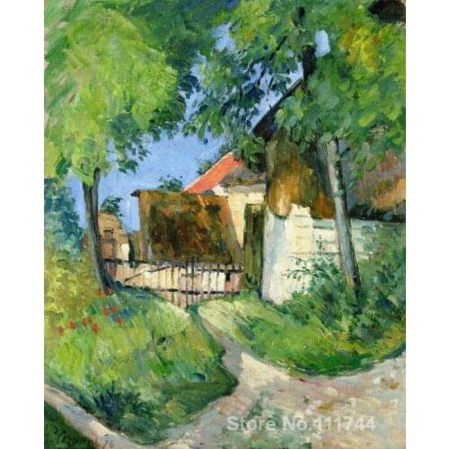 Modern landscape High quality painting of Paul Cezanne Entrance to the Farm Rue Remy in Auvers sur Oise Hand painted