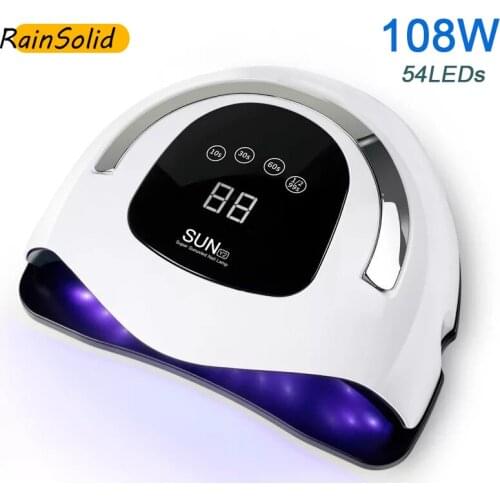2021 New 108W LED UV Lamp Nail Dryer For Curing UV Gel Nail Polish Art Light With 10s/30s/60s/99s Timer Sensor LCD Display