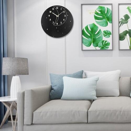 Living Room Decoration 12 Inch Wood Wall Clock Luminous Silent Non-Ticking Kitchen Wall Clocks With Night Lights Indoor Outdoor