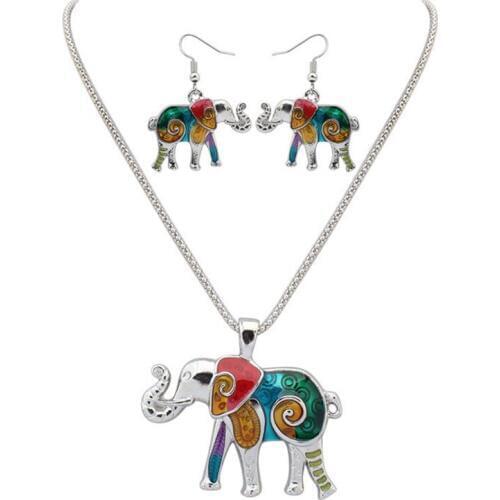 Jewelry Sets Multiple Types Drop Earrings for women with Chain Pendant Necklace bijoux femme 2020 N35