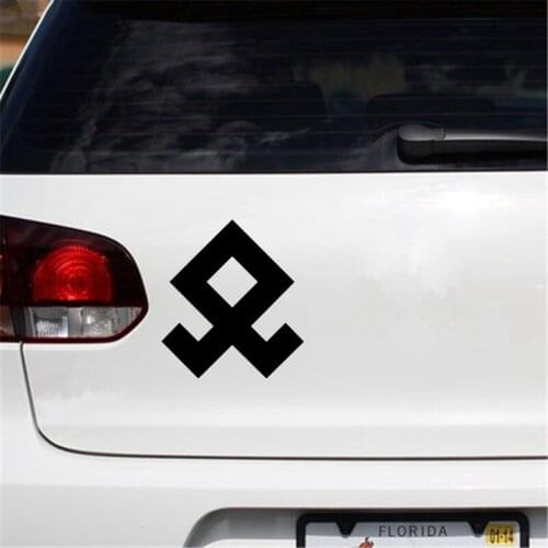 Aliauto15*16.7cm Rune Odal funny car sticker vinyl decal silver/black for auto car stickers styling car decoration