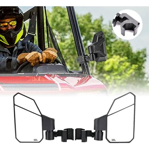 UTV KEMIMOTO Rear Side Mirror For Can-Am Defender Maverick Trail Sport for Polaris Ranger XP 570 900 1000 Midsize General Brutus