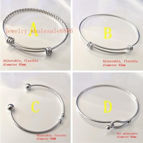 GNAYY in bulk on sale choose style 3pcs stainless steel wire chain bracelet cuff bangle for women mens gifts