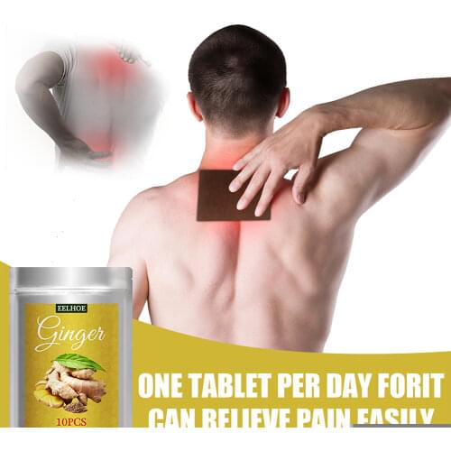 10/20pcs Ginger Back Pain Relief Patch Neck Massage Back Body Warmer Sticker Self Heating Herbal Medical Plaster Pads Joint Warm