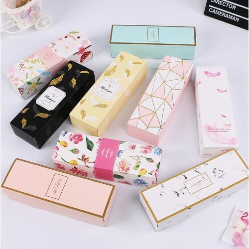 10pcs/lot Gift Paperboard Chocolate Holder Festival Party Wedding DIY Cake Cookies Packaging Box Macaroon Packaging Boxes