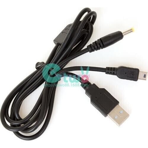 1000pcs USB 2.0 Data Transfer Sync Charge Charger Cable Cord 2 in 1 for Sony For PSP 2000 3000 PS Vita Wholesale