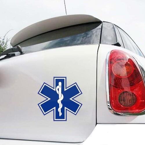 12CM*12CM Amusing STAR OF LIFE Car Sticker Reflective The Car Tail Decal The C1-7552 4.7 Of W9W7