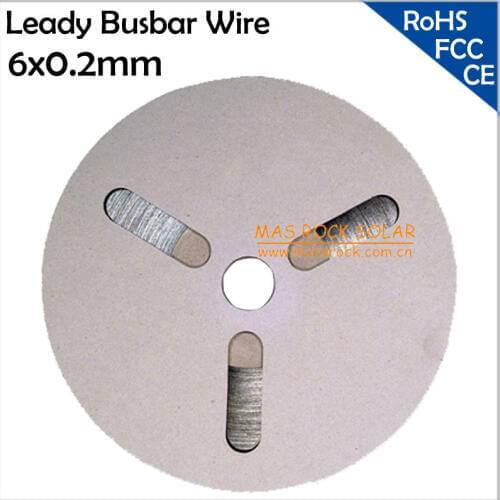 2KG, 200meter, 656 Feets Leady Solar Busbar Wire 6mm X0.2mm, 6mm Solar Busbar for DIY Solar Panel, Solder Connection Wires, TUV