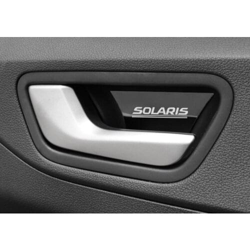 Car Interior Door Handle Ornament for Hyundai Solaris 2017-2020 Stainless Steel Accessories Car Styling 4pcs