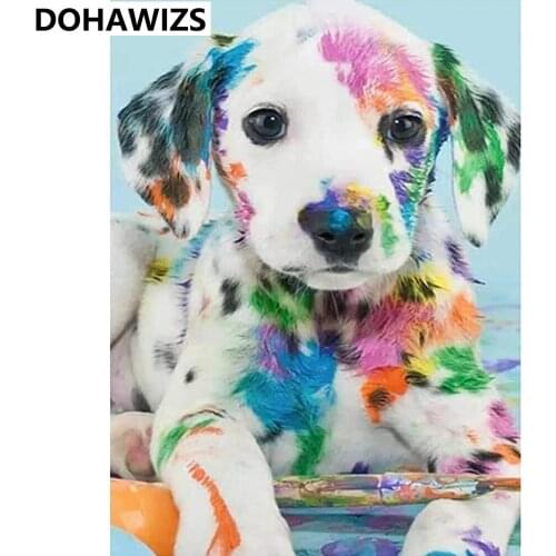 5D DIY Diamond Painting Puppy Dog Full Square/Round Drills Embroidery Cross Stitch Rhinestone Mosaic Painting for Home Decor