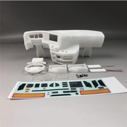 For 1/14 Tamiya Beenz Actros 3363 56348 1851 RC Truck Accessories Plastic Internal Center Console Cab Cabin Left Right