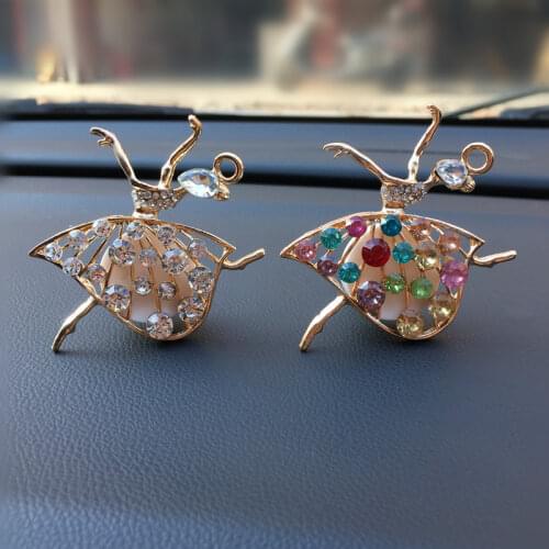 Diamond Ballet Girl 2 Perfume Decoration Car Air Outlet Clip Air Freshener Car Interior Car Aroma Diffuser Car Accessories