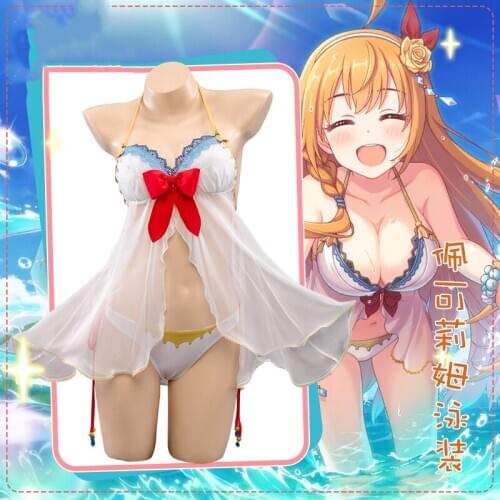 Anime Princess Connect! Re:Dive Eustiana von Astraea Sexy Swimsuit/wear Full Set Cosplay Costume Women Halloween Free Shipping