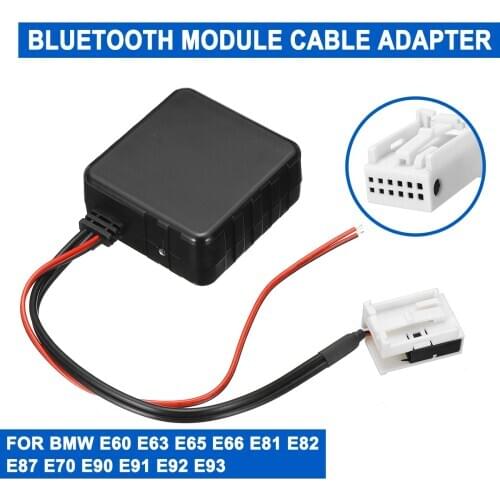 Car bluetooth 5.0 Module AUX Cable Adapter Audio Radio Stereo AUX-IN Plastic For BMW E60-E66 E70 E82 E87 E90 E92 12V