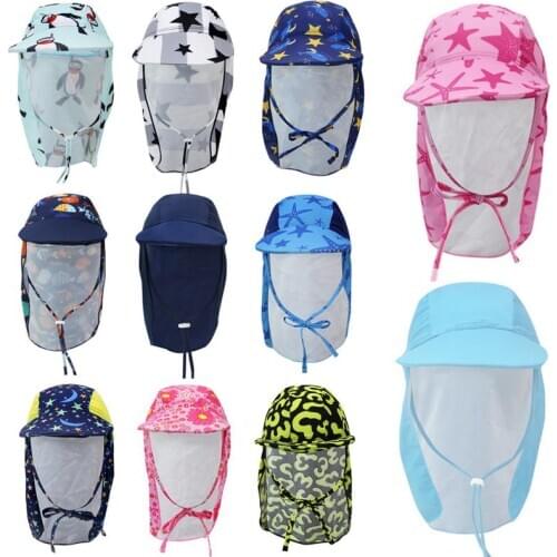 New Childrens Summer UV Protection Sun Hat Baby Boys Girls Kids Summer Beach Rope Hat Adjustable Cap Adjustable Sun Hat For Kid