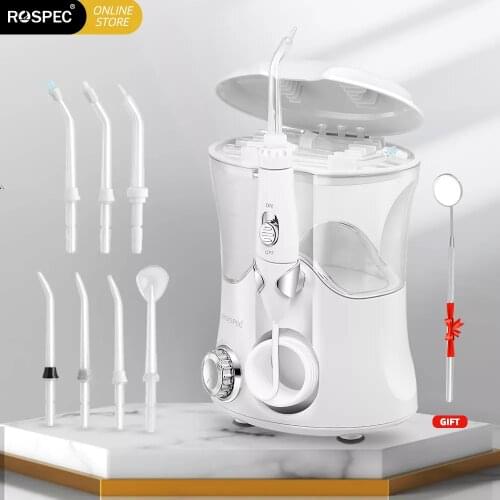 ROSPEC Electric Oral Multifunctional Irrigator Portable Water Flosser600ML Water Tank Tooth Cleaner Household Oral Care