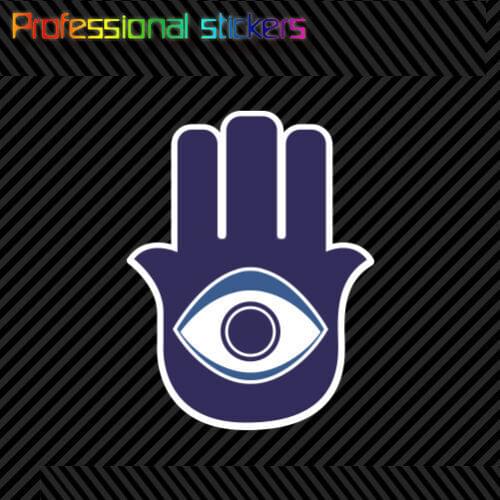 Hamsa Hand Amulet Sticker Decal Self Adhesive Vinyl Evil Eye Stickers for Car, RV, Laptops, Motorcycles, Office Supplies