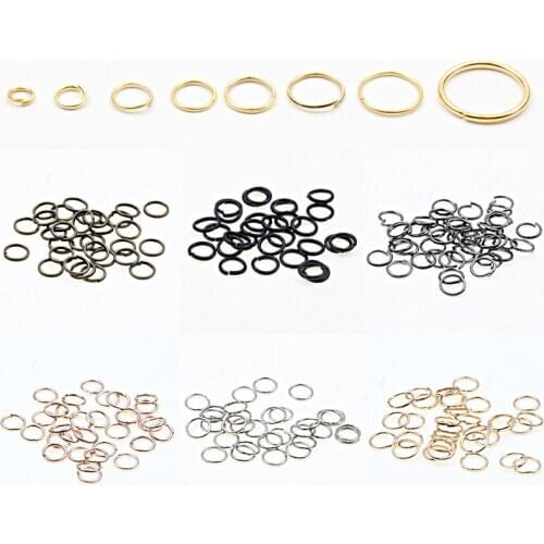 200pcs/lot 4 5 6 8 10 mm Open Single Loops Jump Rings Split Rings For Jewelry Making Diy Jewelry Finding Connector Accessories