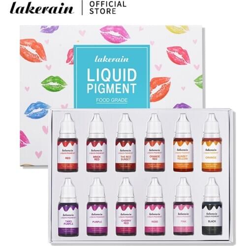 12 Colors/Set Epoxy Resin Pigment Kit Liquid UV Resin Coloring Colorant Dye for DIY Dying Candle Soap Lip Gloss Making Craft