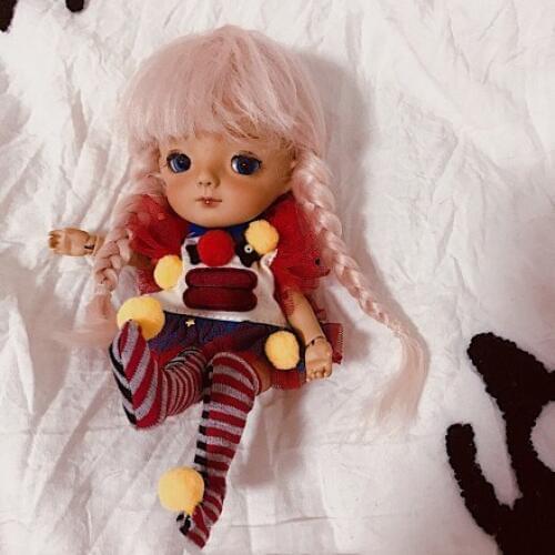 SuDoll 1/8 BJD Doll Big Head Free eyes Resin Dolls Tan Skin