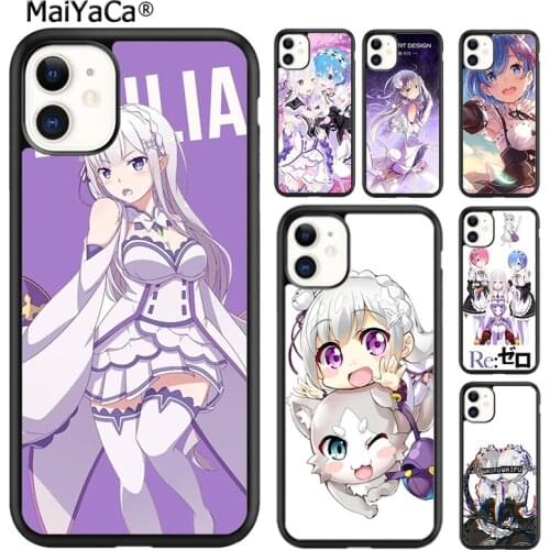 MaiYaCa Re Zero Emilia Phone Case Cover For iPhone 5s SE 6 6s 7 8 plus X XR XS 11 12 pro max Samsung Galaxy S8 S9 S10 shell