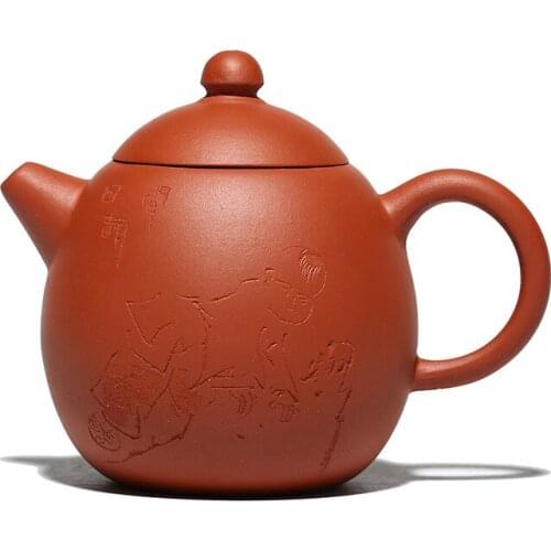 Small Yixing Teapot Ore Mud Kung Fu Master Zhou Ting Handmade Kettle Creative Teaware Send Gift Box