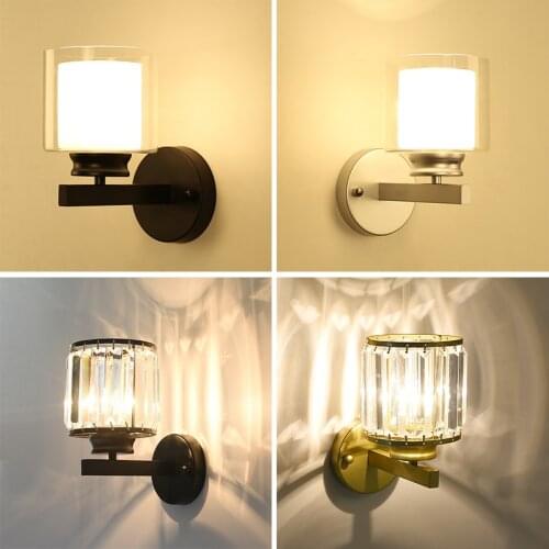 2021 NEW Creative Nordic Study Living Room Balcony Wall Post Modern Nordic Simple Crystal Wall Lamp Led Wall Free Shipping