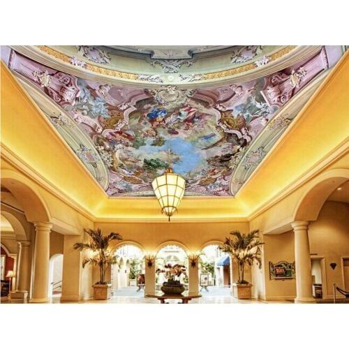 Papel parede mural wallpaper European statues ceiling mural series 3d wall murals wallpaper ceilings