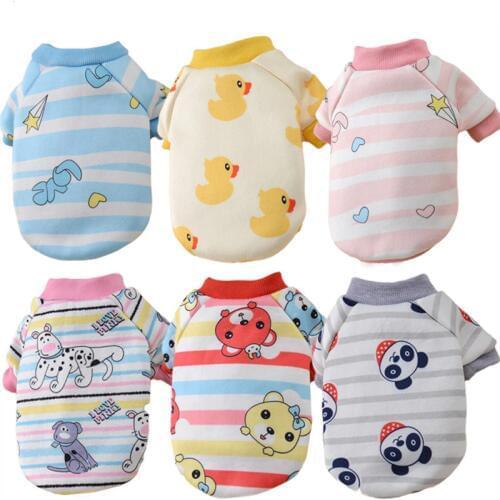 Cartoon Dog Hoodie Winter Pet Outfit Cat Chihuahua Yorkie maltese Poodle Bichon Schnauzer Dog Clothes Pajamas Coat Pet Clothing