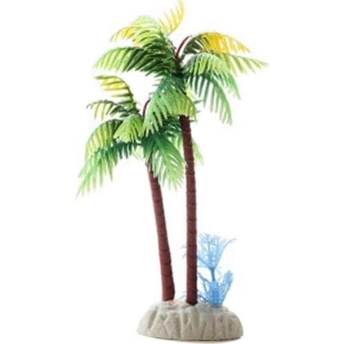 Plastic Simulation Coconut Tree Water Plants Small Coconut Tree Fish Tank Aquariums Landscape