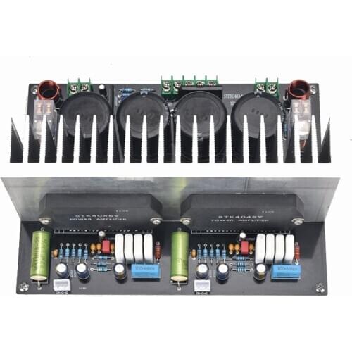 Brand New 120W*2@8Ω STK4046V Fever-Level Thick Finished Amplifier Board HIFI Power Audio AMP Board With Radiator