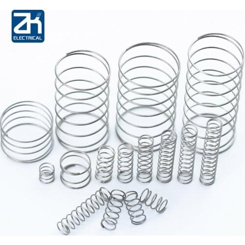 10Pcs Stainless Steel Compression Spring 304 SUS Compressed Spring Wire Diameter 1.0mm Y-type Rotor Return Spring