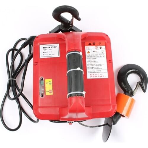 RU 220V Portable Electric Winch 500KGX7.6M 200x19M with wireless remote controller winch traction block Electric hoist windlass