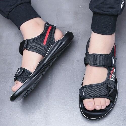 New Mens Sandals Casual Roman Shoes Outside Breathable Mens Sandals Light Sport Sandals Luxury Black Sandals for Man
