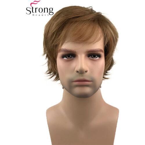 StrongBeauty Short Full Wigs Synthetic Wig for Men
