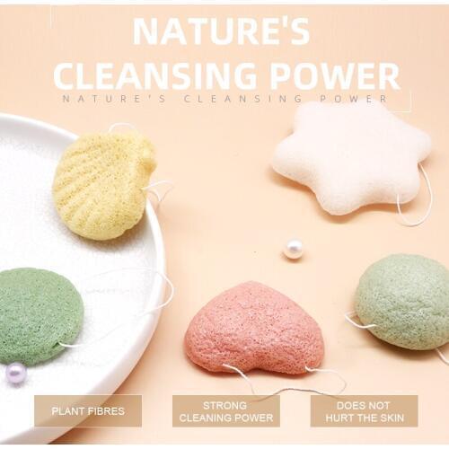 Facial Cleanse Sponge Expoliator Puff Face Cleaning Konjac Sponge Facial Clean Tools Dukan 1 Pcs Whole Sale
