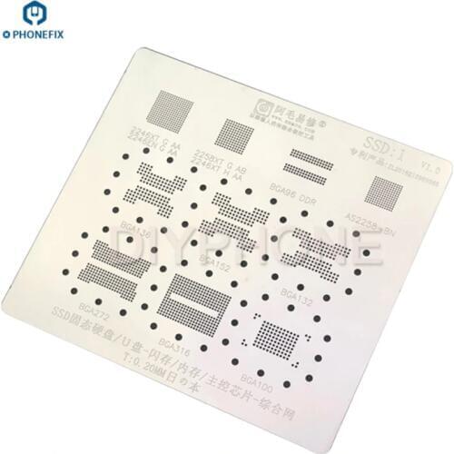 0.12mm BGA Stencil SSD DDR Memory BGA152 BGA132 BGA316 Reballing Stencil Template for U-Disk NAND Flash Mobile Phone Repair