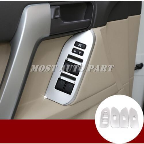 Inner Car Door Window Lift Switch Trim Cover For Toyota Prado FJ150 2010-2019 Car accesories interior Car decoration