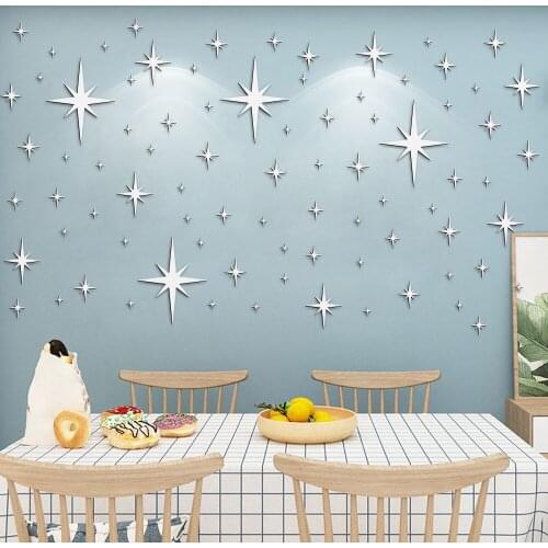 Starlight mirror acrylic wall sticker childrens room kindergarten home living room decoration self adhesive wall sticker