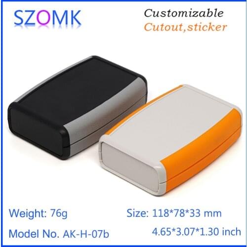 1 piece118*78*33mm 9V battery handheld plastic box for electronics case szomk high quality plastic control enclosure pcb design